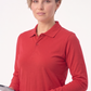 Kırmızı Polo Yaka Uzun Kol İş Sweatshirtü Penye Lacoste Kumaş