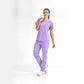 Lila Dr. Greys Doktor Hemşire Medikal Scrubs Takım Lüks Likralı Kumaş
