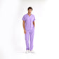 Lila Dr. Greys Doktor Hemşire Medikal Scrubs Takım Lüks Likralı Kumaş