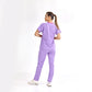 Lila Dr. Greys Doktor Hemşire Medikal Scrubs Takım Lüks Likralı Kumaş