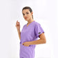 Lila Dr. Greys Doktor Hemşire Medikal Scrubs Takım Lüks Likralı Kumaş