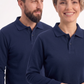 Lacivert Polo Yaka İş Sweatshirt 3 İplik Şardonlu