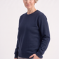 Lacivert Yuvarlak Yaka İş Sweatshirt 2 İplik
