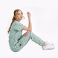 Mint Yeşili Jogger Doktor Hemşire Medikal Scrubs Takım Lüks Likralı Kumaş