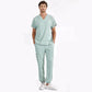 Mint Yeşili Jogger Doktor Hemşire Medikal Scrubs Takım Lüks Likralı Kumaş
