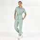Mint Yeşili Retro Kadın Doktor Hemşire Medikal Scrubs Takım Lüks Likralı Kumaş