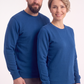 Saks Mavisi Yuvarlak Yaka İş Sweatshirt 2 İplik