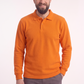 Turuncu Polo Yaka İş Sweatshirt 3 İplik Şardonlu
