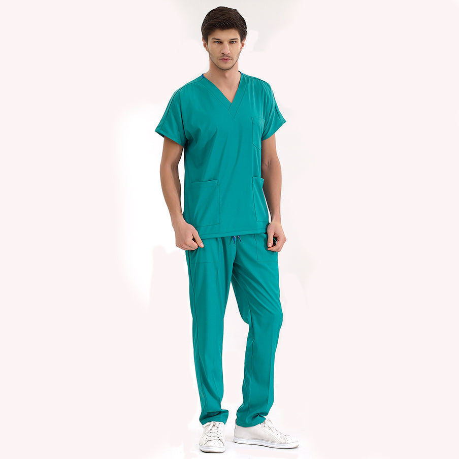 Ameliyathane Yeşili Dr. Greys Doktor Hemşire Medikal Scrubs Takım Lüks Likralı Kumaş