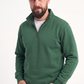 Avcı Yeşili Dik Yaka Yarım Fermuarlı İş Sweatshirt 3 İplik